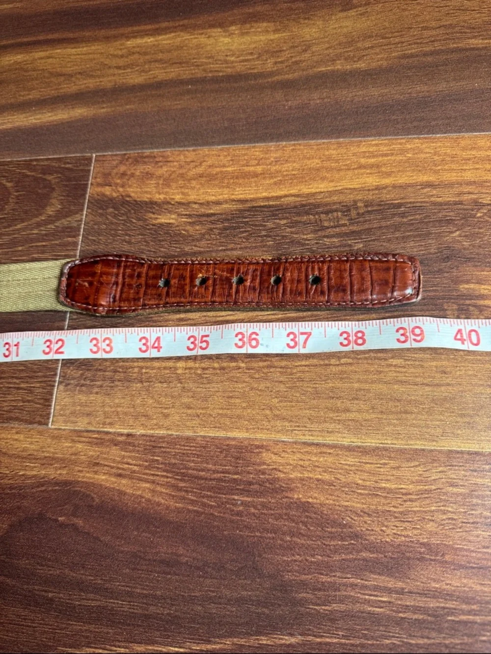 COLE HAAN Men's Cotton/Leather Belt Size 36